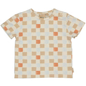 Shirt Beige geblokt | AOP Sand Graphic