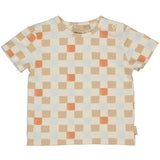 Shirt Beige geblokt | AOP Sand Graphic
