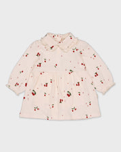 Jurk met kersenprint | AOP Pink Sketch