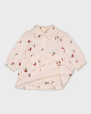 Jurk met kersenprint | AOP Pink Sketch
