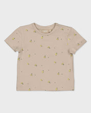 Shirt met citroenenprint | AOP Taupe Sketch