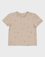 Shirt met citroenenprint | AOP Taupe Sketch