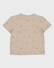 Shirt met citroenenprint | AOP Taupe Sketch