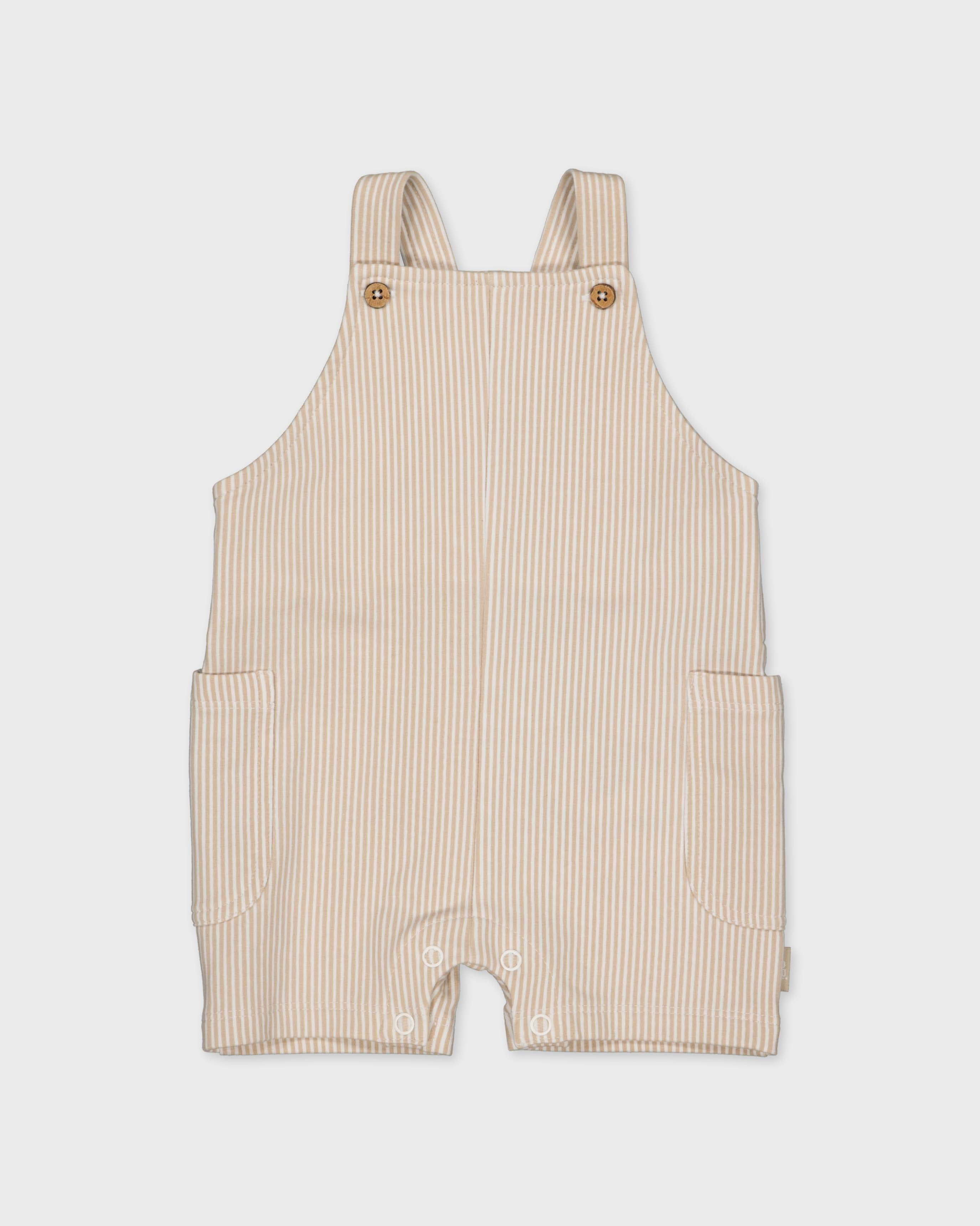 Salopette gestreept | AOP Taupe Stripe