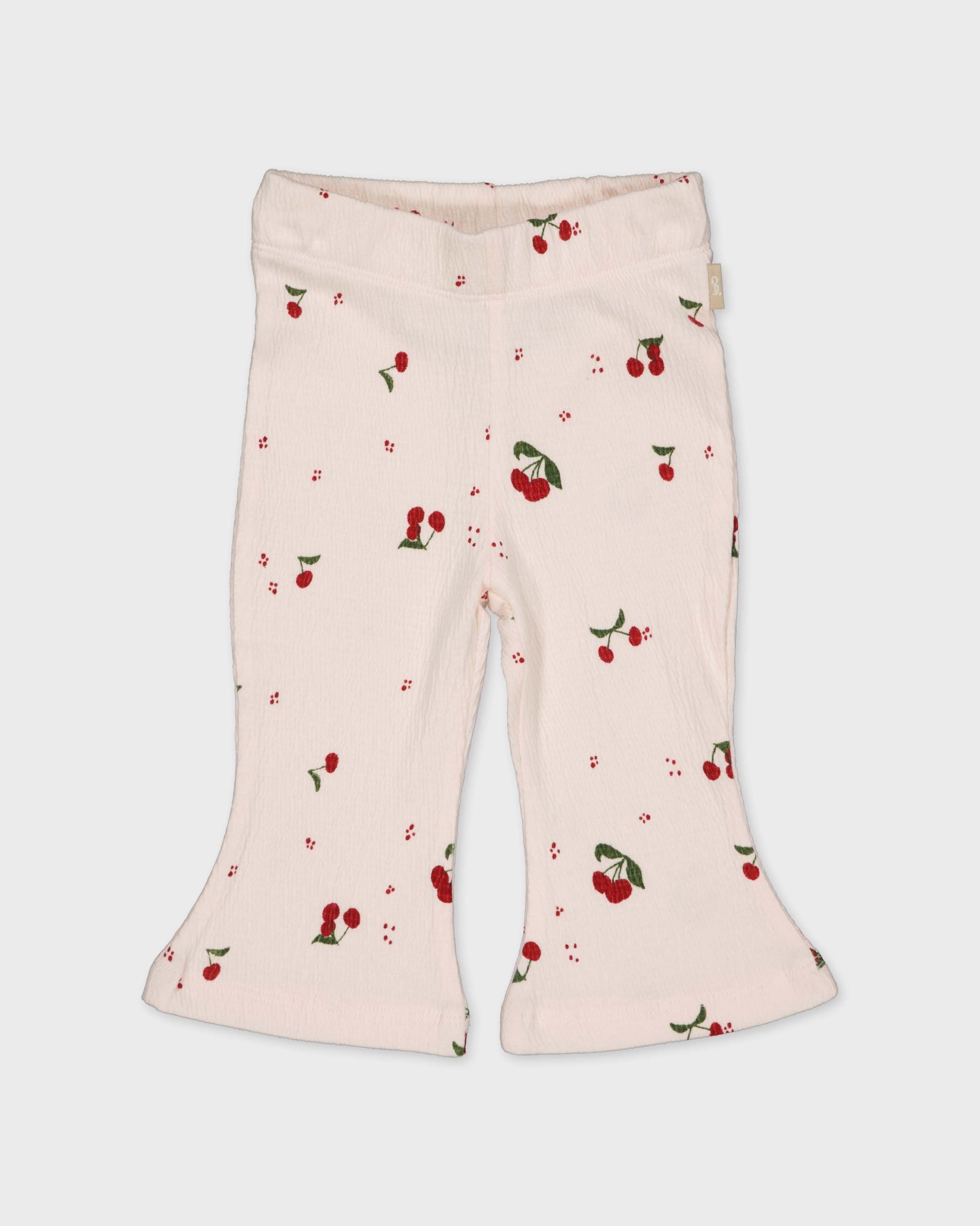 Flairbroek met kersenprint | AOP Pink Sketch