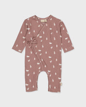 Oudroze jumpsuit met print | AOP Purple Animal