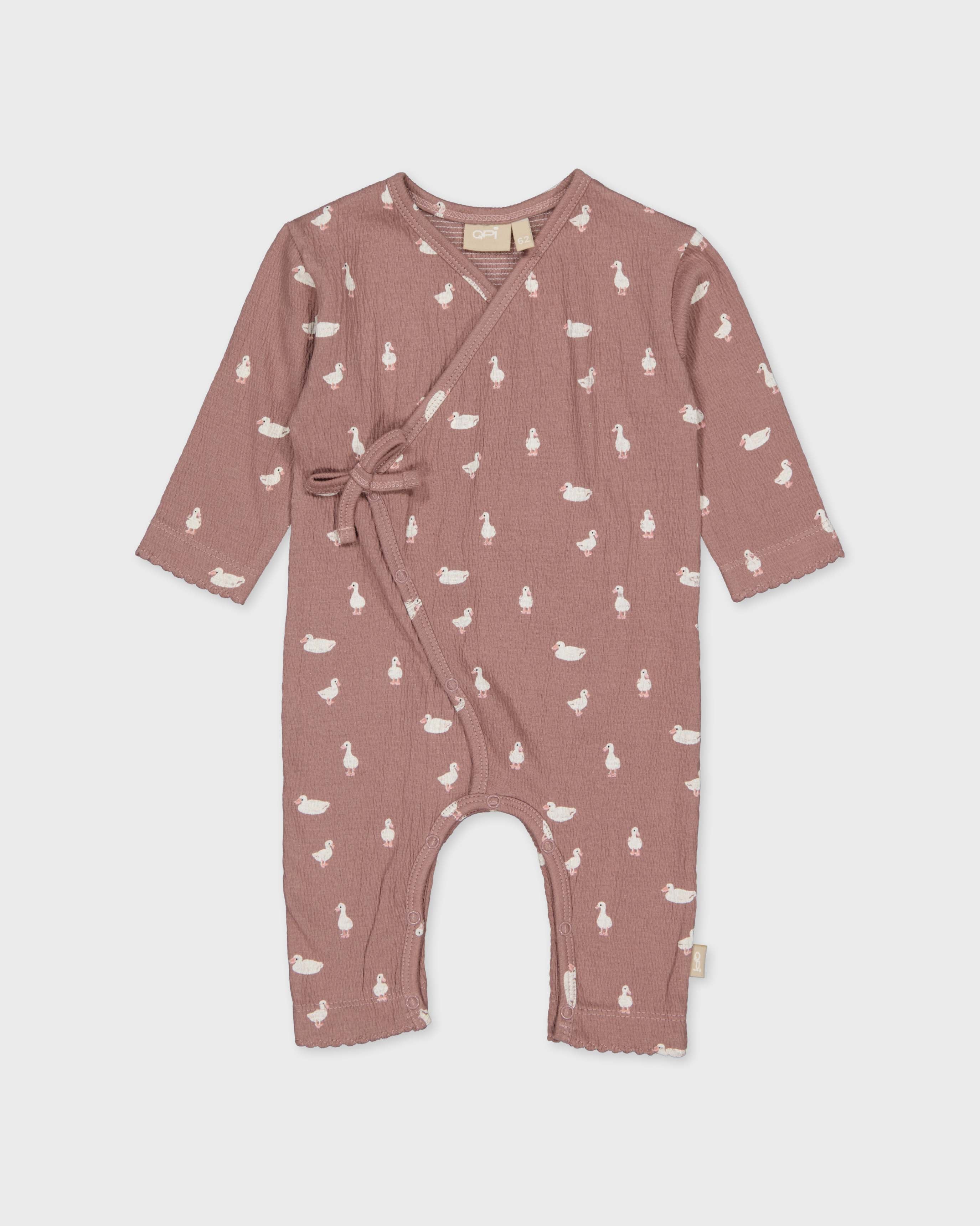 Oudroze jumpsuit met print | AOP Purple Animal