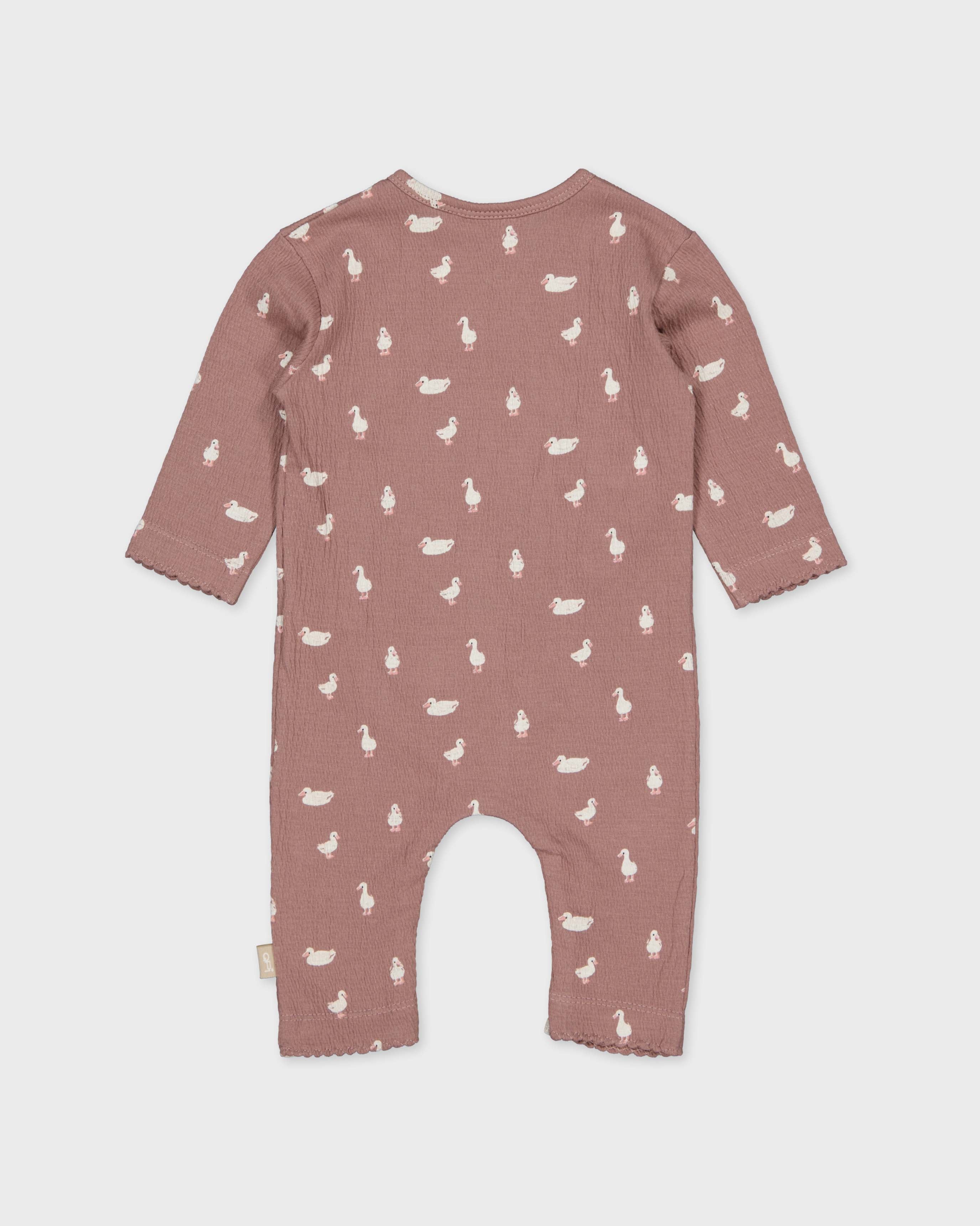 Oudroze jumpsuit met print | AOP Purple Animal
