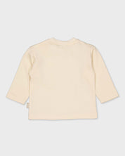 Crèmekleurige longsleeve met tekst | Cream