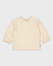 Crèmekleurige blouse met borstzak | Cream