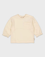 Crèmekleurige blouse met borstzak | Cream