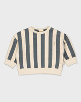 Crèmekleurige sweater met strepen | AOP Blue Stripe