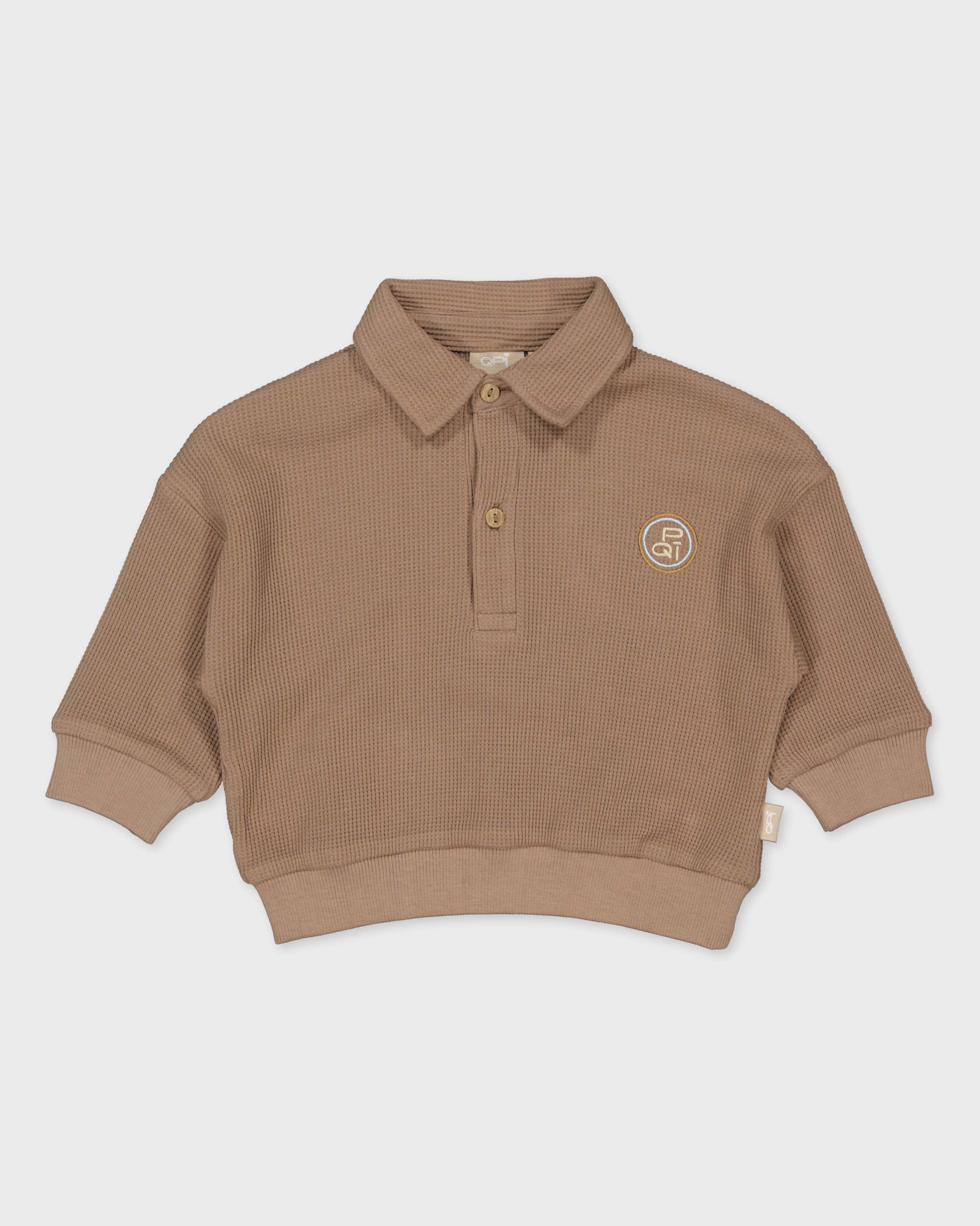 Taupe polo sweater | Brown