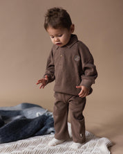 Taupe polo sweater | Brown