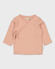 Zalmroze overslagshirt | Pink Blush