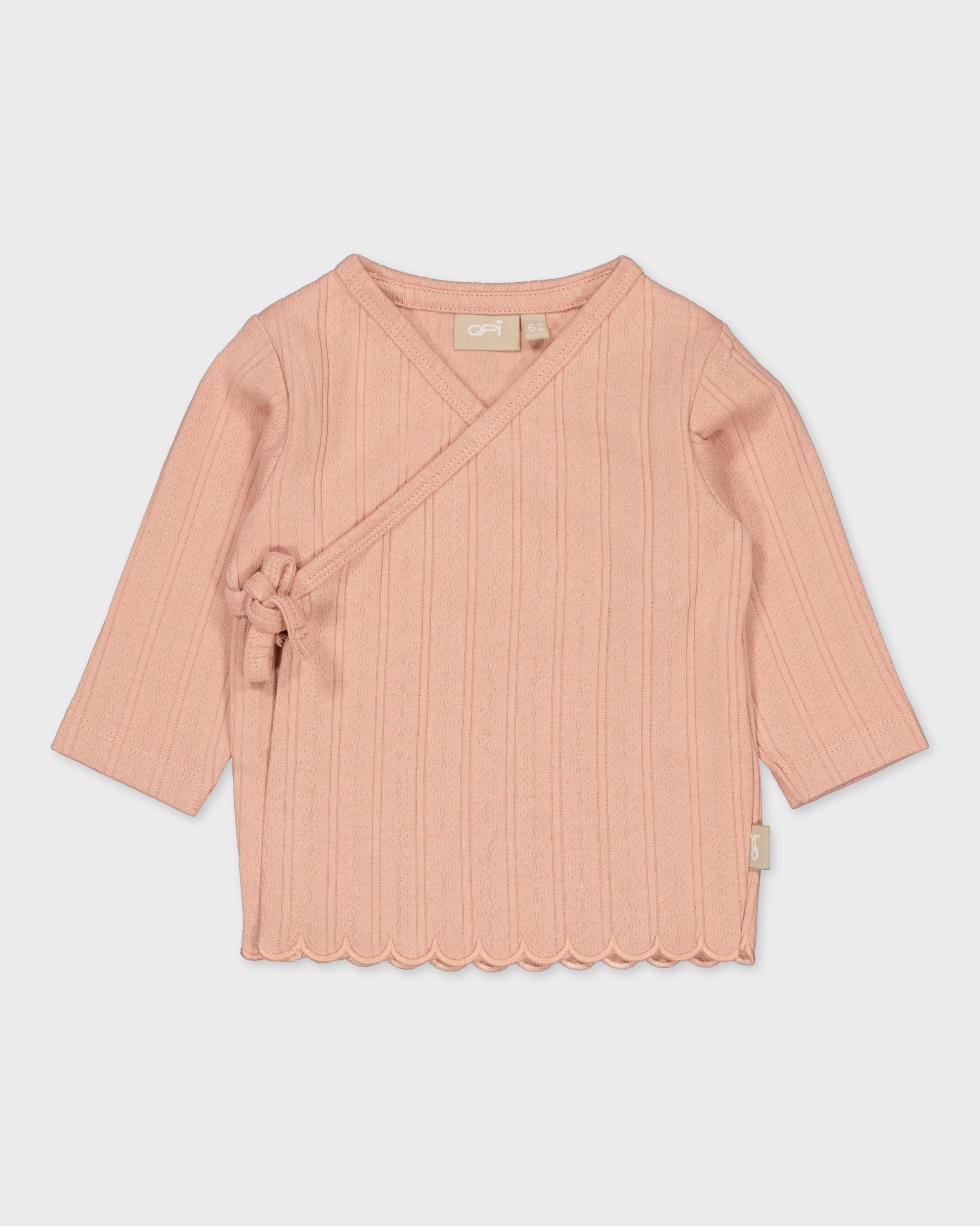 Zalmroze overslagshirt | Pink Blush