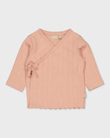Zalmroze overslagshirt | Pink Blush