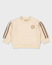 Crèmekleurige sweater met strepen | Cream