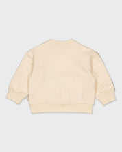 Crèmekleurige sweater met strepen | Cream