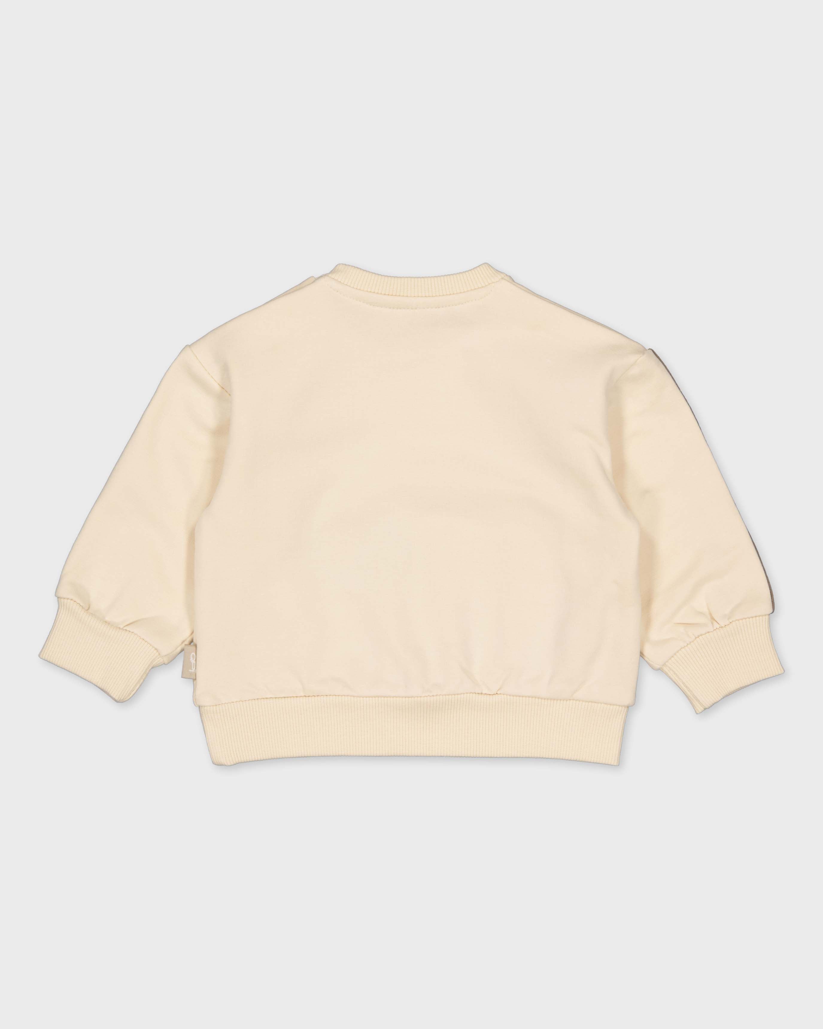Crèmekleurige sweater met strepen | Cream