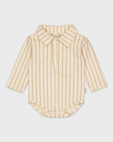 Crèmekleurige blouse met streep | AOP Sand Stripe