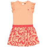 Jurk Oranje met bloemen | AOP Orange Flower