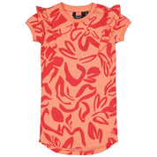 Jurk Oranje Rood | AOP Orange Flower
