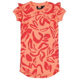 Jurk Oranje Rood | AOP Orange Flower