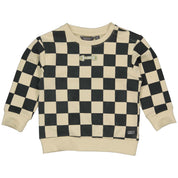 Trui Zwart geblokt | AOP Grey Shapes