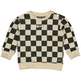 Trui Zwart geblokt | AOP Grey Shapes