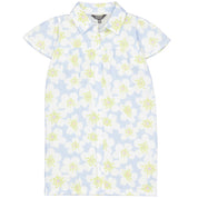 Jurk Blauw | AOP Blue Flower
