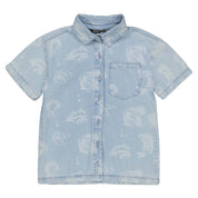 Shirt Blauw | AOP Blue Graphic