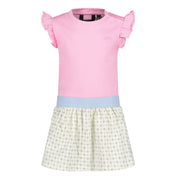Jurk Roze met Blauw | AOP Blue Check