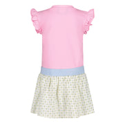 Jurk Roze met Blauw | AOP Blue Check