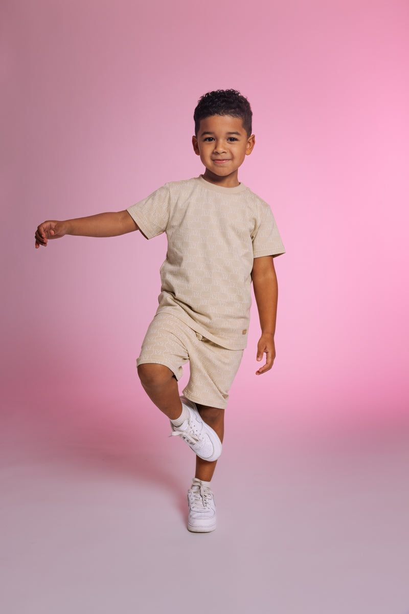 Broek Beige | AOP Sand Text