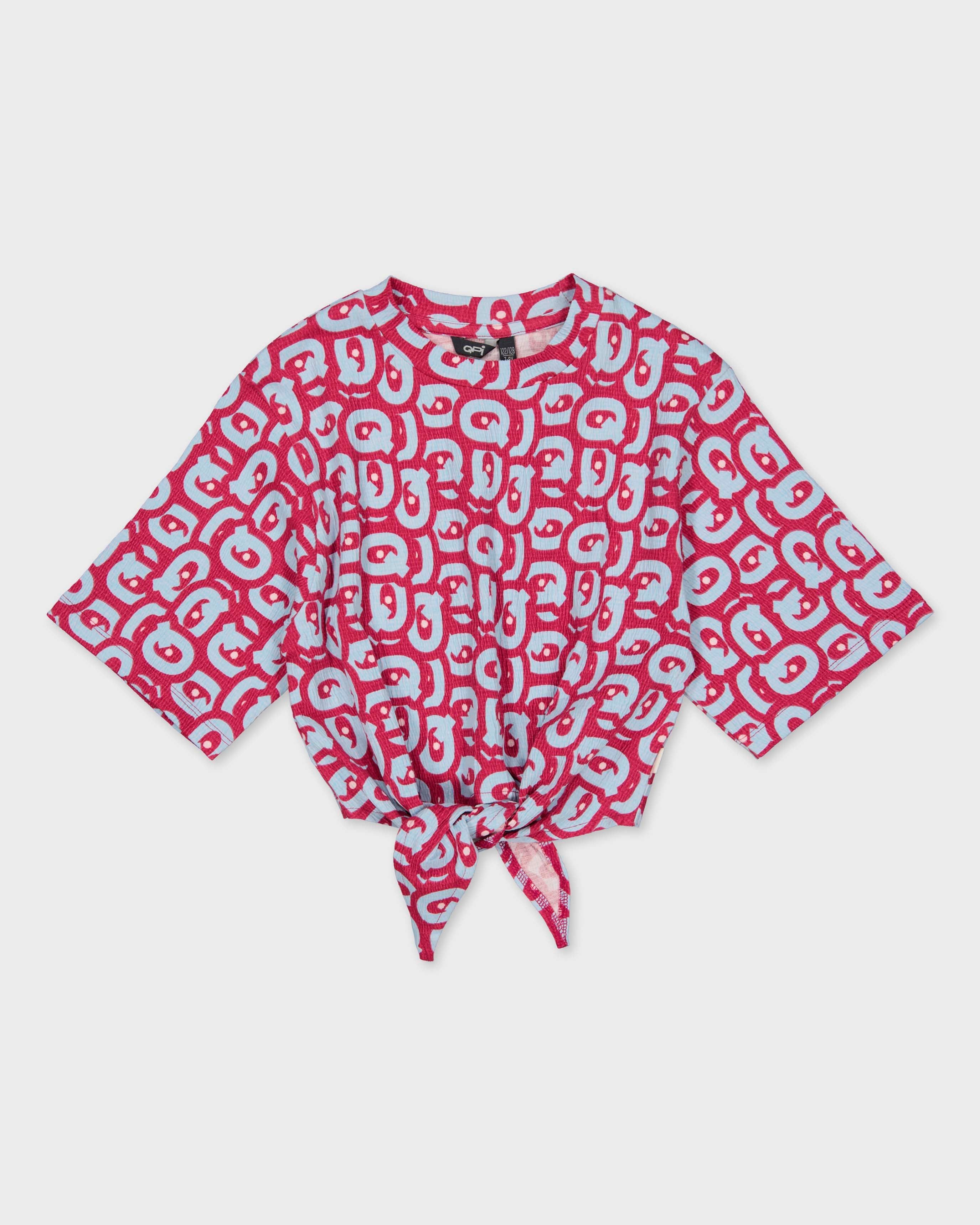 Shirt roze met grafische print | AOP Pink Graphic