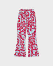 Flairbroek roze met grafische print | AOP Pink Graphic