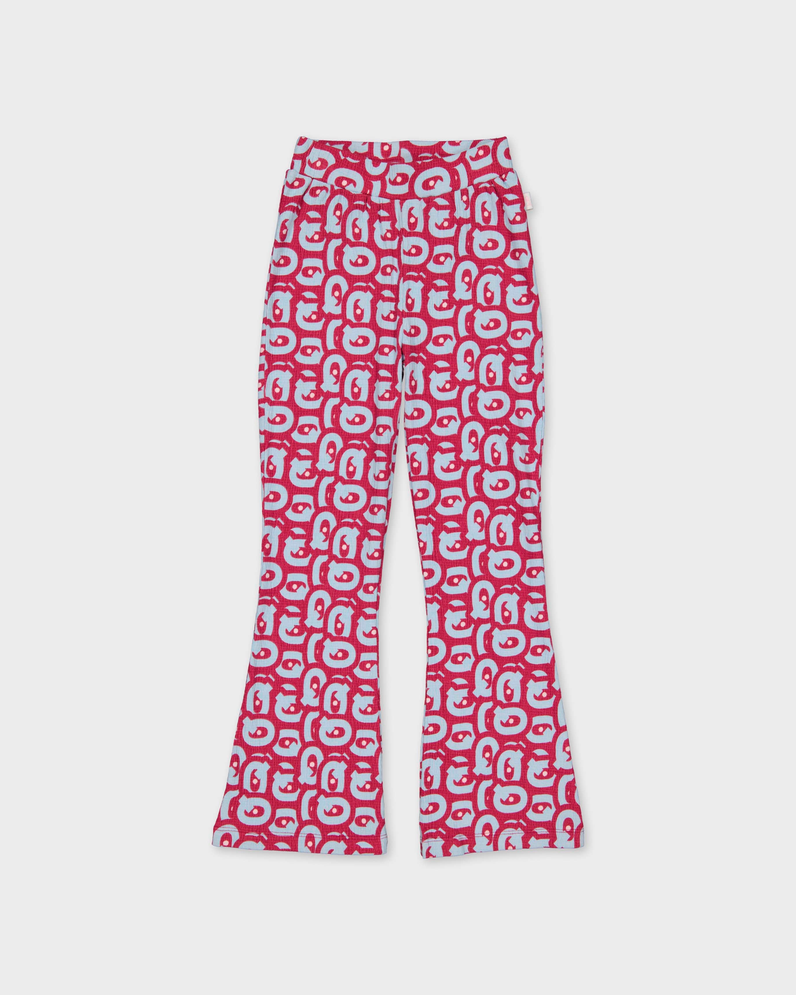 Flairbroek roze met grafische print | AOP Pink Graphic
