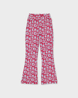 Flairbroek roze met grafische print | AOP Pink Graphic
