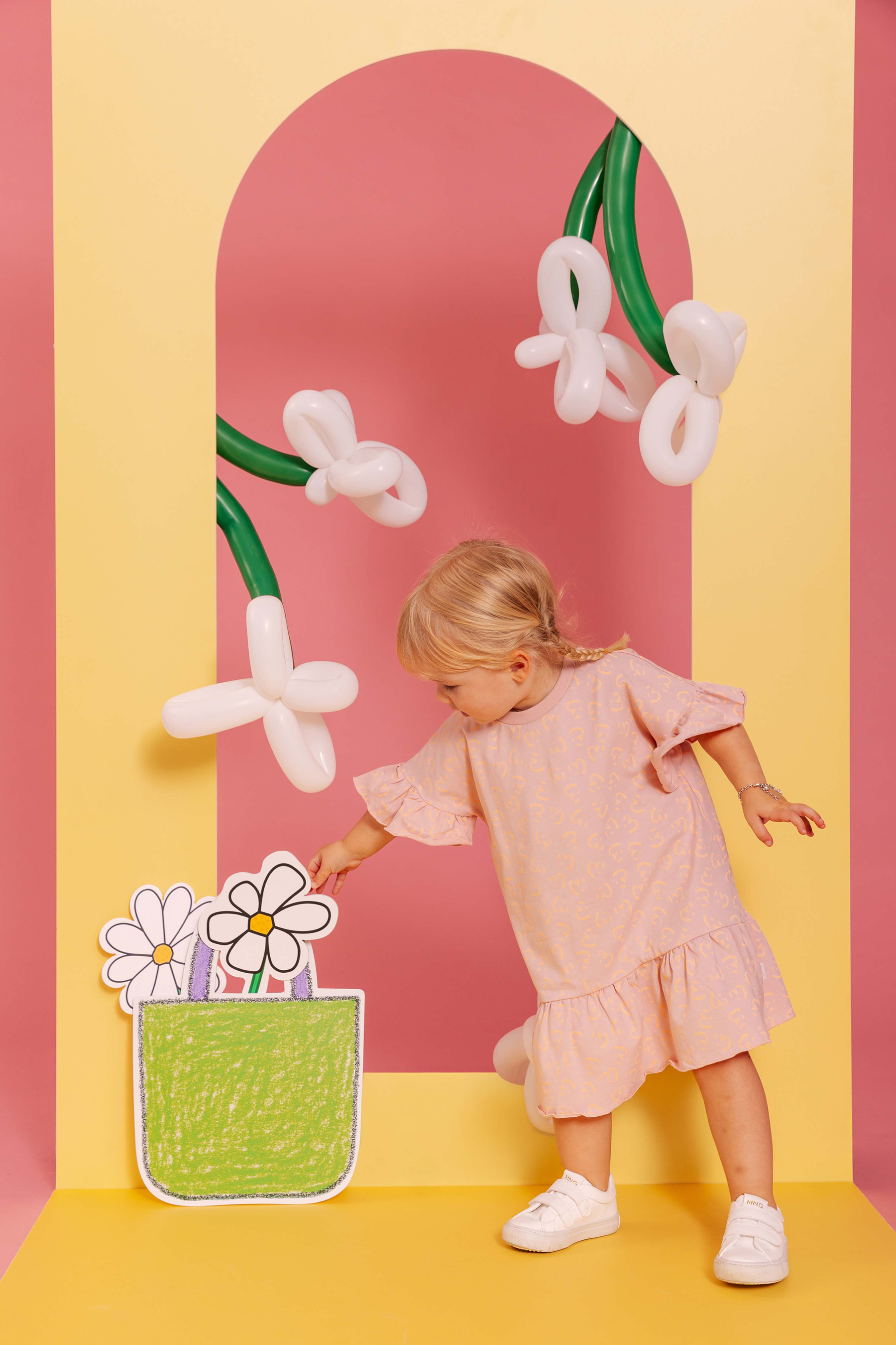 Jurk roze | AOP Pink Heart