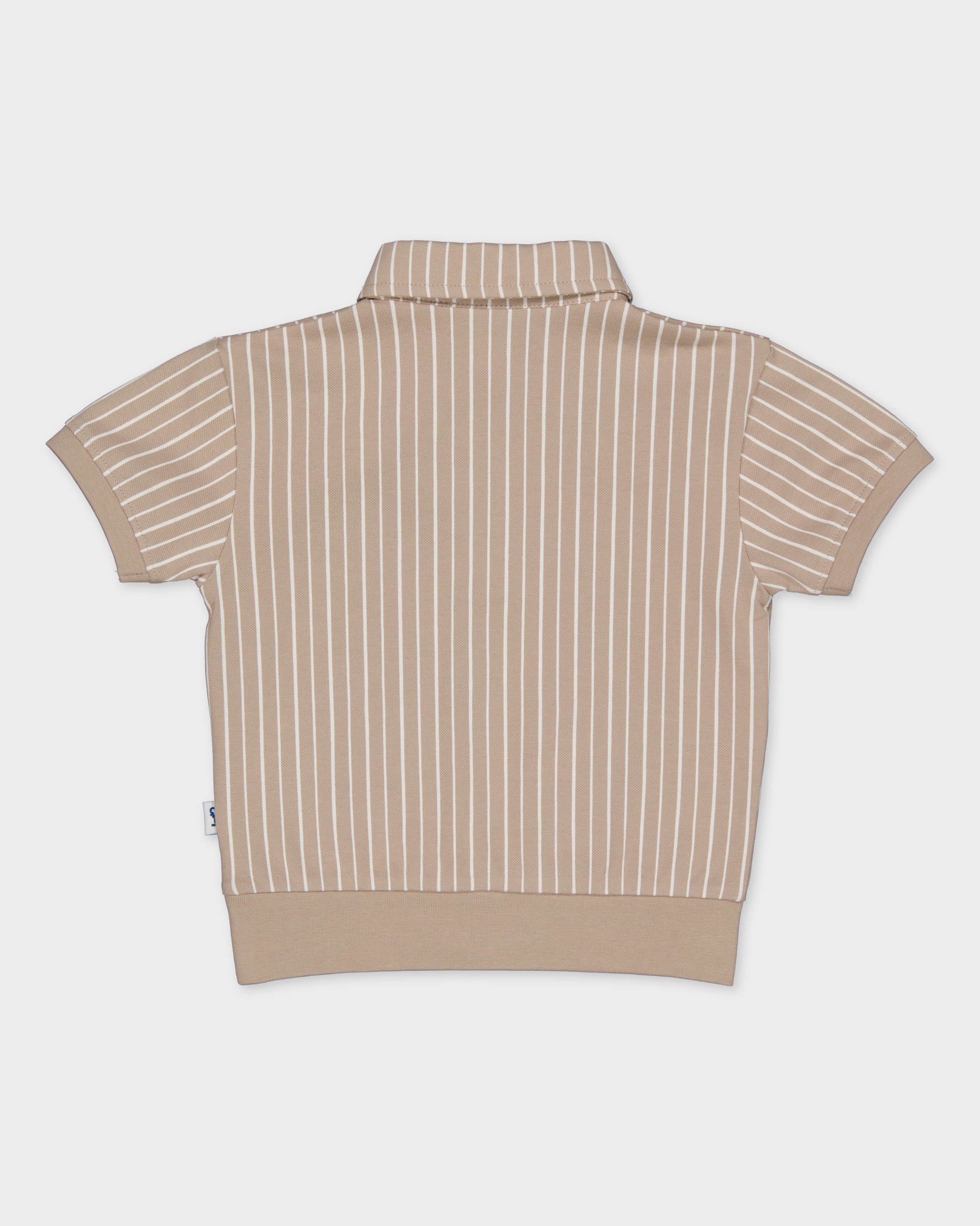 Poloshirt gestreept | AOP Cream Stripes
