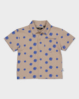 Blouse zand met grafische print | AOP Sand Sketch