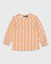 Shirt oranje met grafische print | AOP Orange Graphic