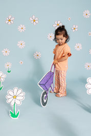 Flairbroek met grafische print | AOP Orange Graphic