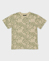 Shirt taupe bloemenprint | AOP Taupe Flower