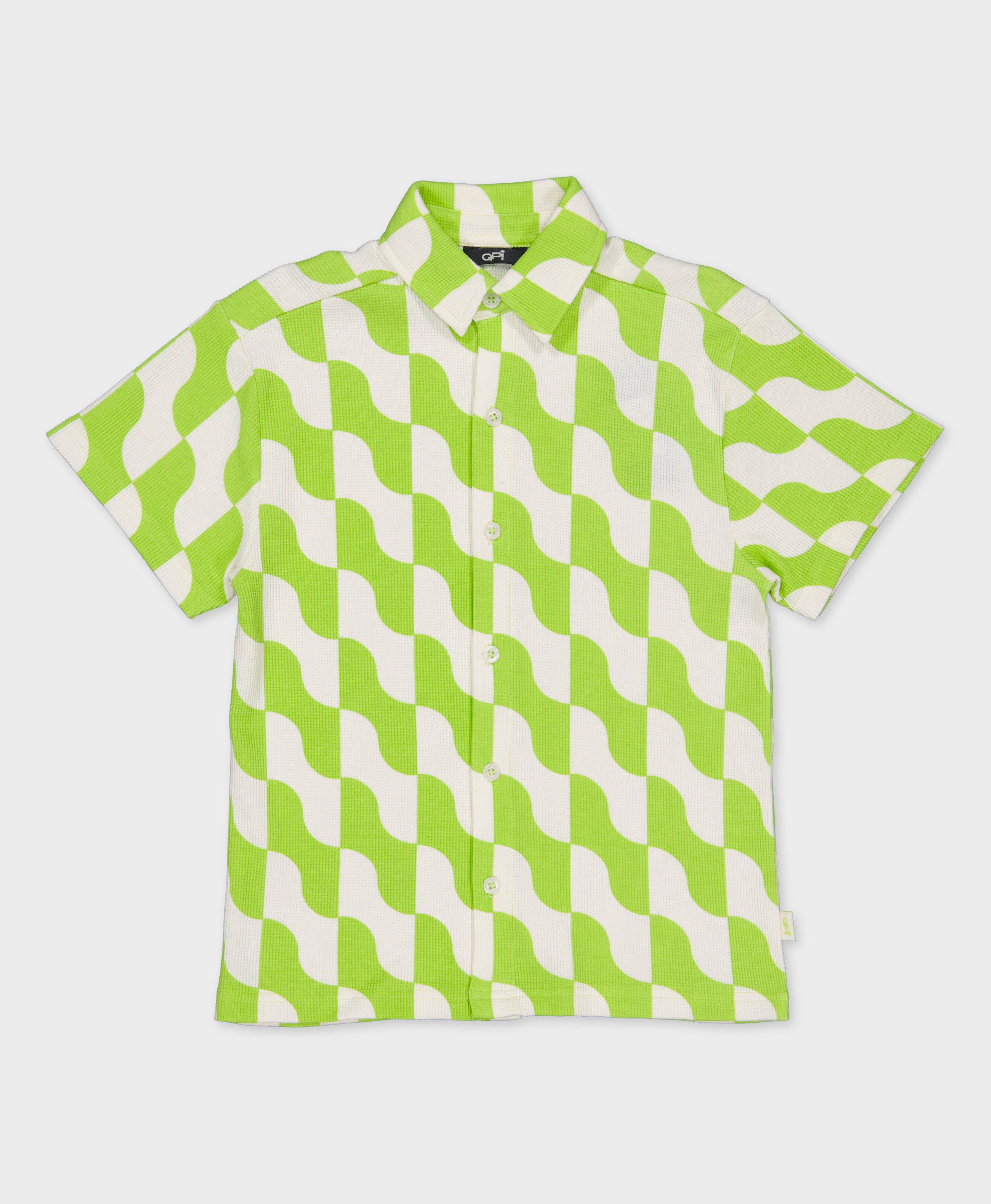 Blouse groen met grafische print | AOP Green Graphic