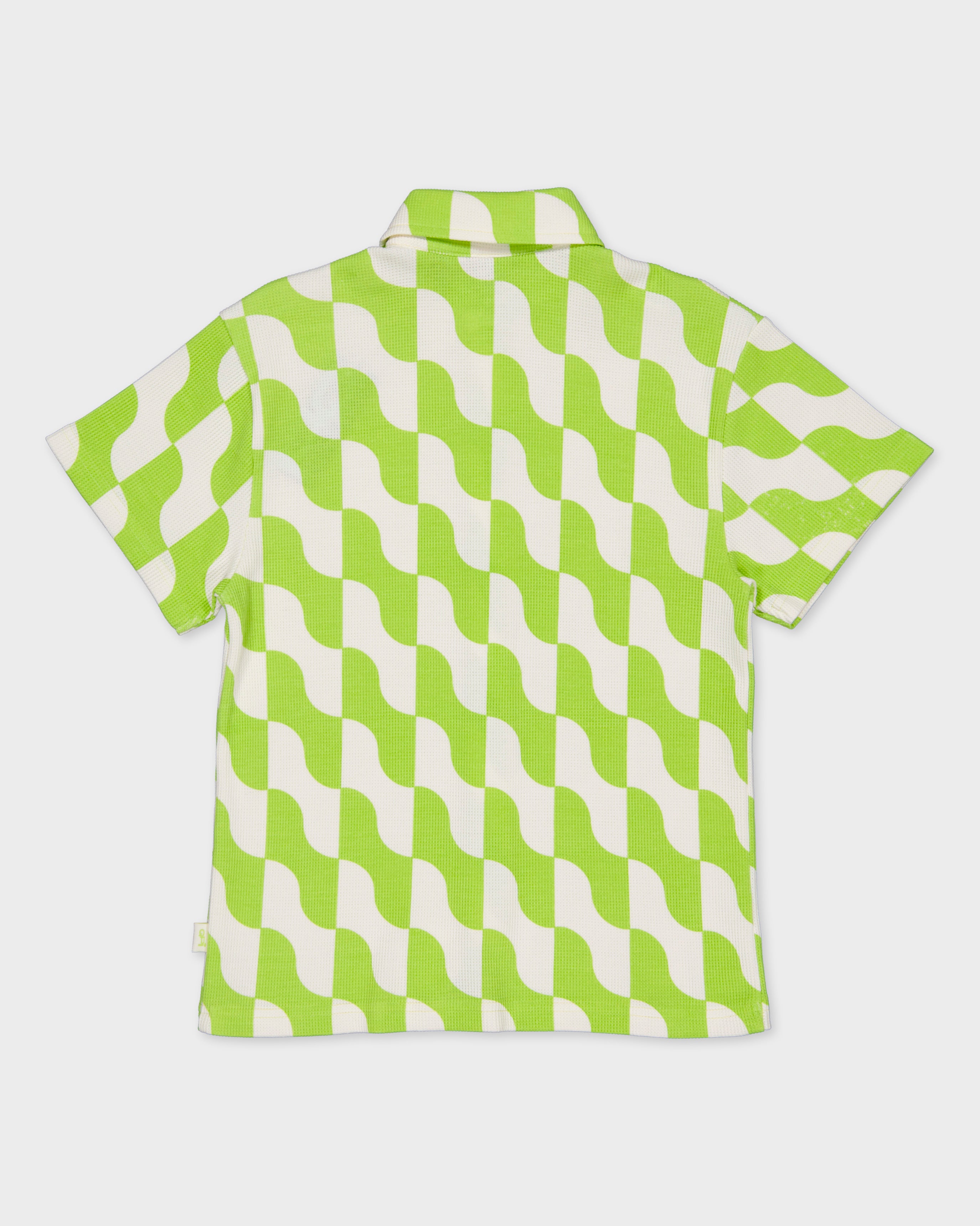 Blouse groen met grafische print | AOP Green Graphic