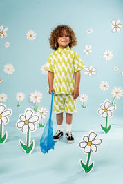 Blouse groen met grafische print | AOP Green Graphic