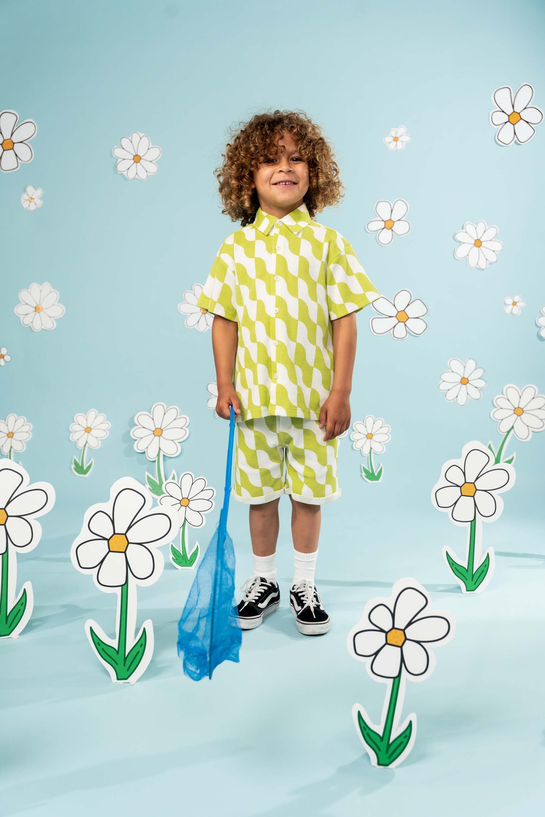 Blouse groen met grafische print | AOP Green Graphic