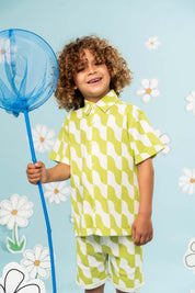 Broek groen met grafische print | AOP Green Graphic